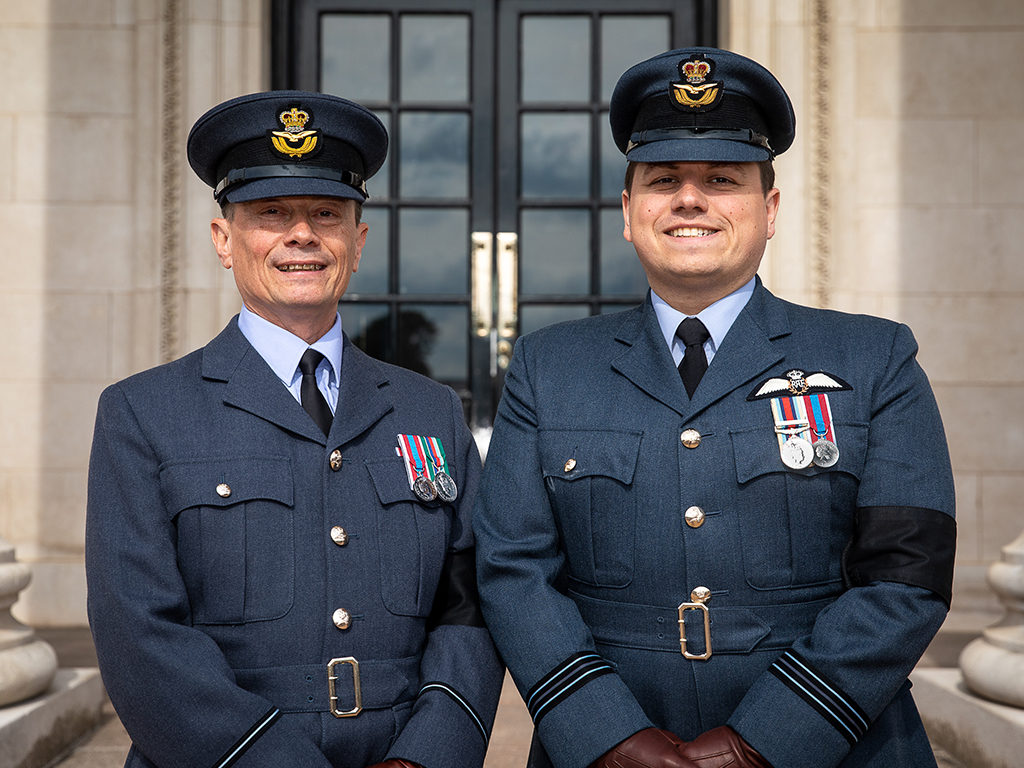 A Royal Air Force Officer has graduated from RAF College Cranwell 15 years after he accompanied his son to the Royal Air Force Careers Office.